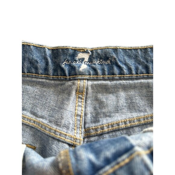 7 FOR ALL MANKIND Dip Dye Ombré Denim Shorts Size 29 - Picture 6 of 7